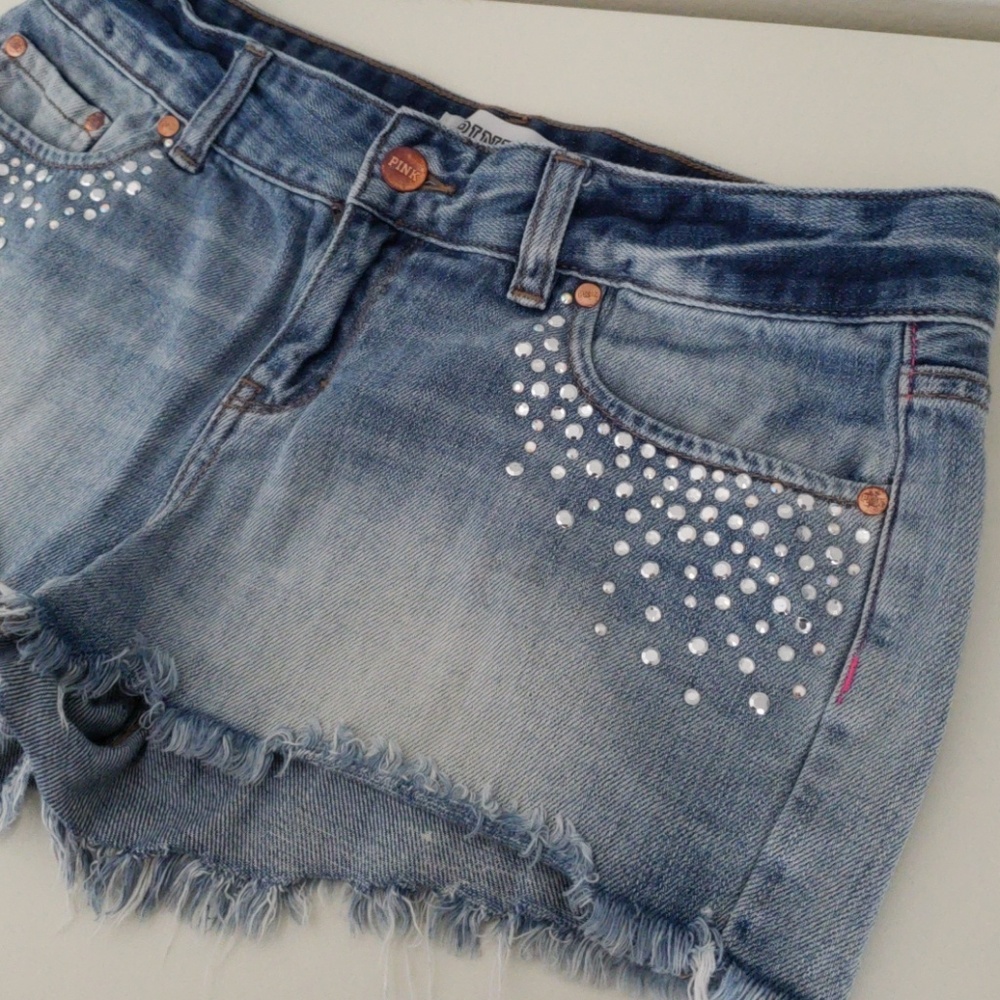 PINK low rise Denim shorts